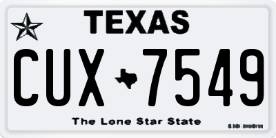 TX license plate CUX7549