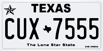 TX license plate CUX7555
