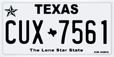TX license plate CUX7561