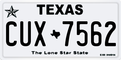 TX license plate CUX7562