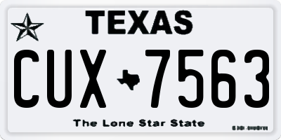 TX license plate CUX7563