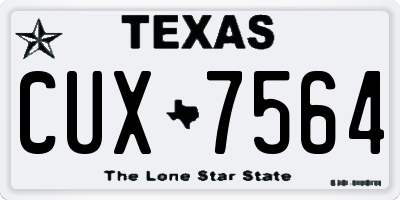 TX license plate CUX7564