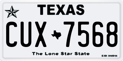 TX license plate CUX7568