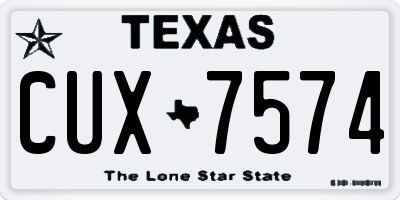 TX license plate CUX7574