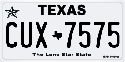 TX license plate CUX7575