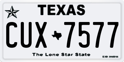 TX license plate CUX7577