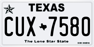 TX license plate CUX7580