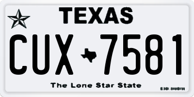 TX license plate CUX7581