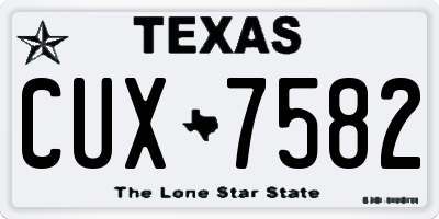 TX license plate CUX7582