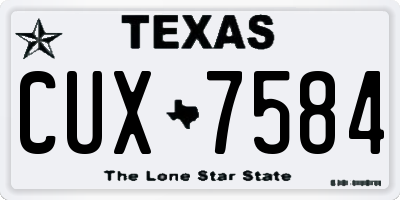 TX license plate CUX7584