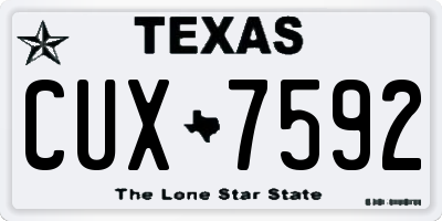 TX license plate CUX7592