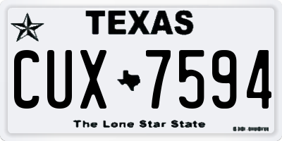 TX license plate CUX7594
