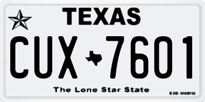 TX license plate CUX7601