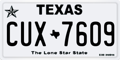 TX license plate CUX7609