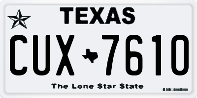 TX license plate CUX7610
