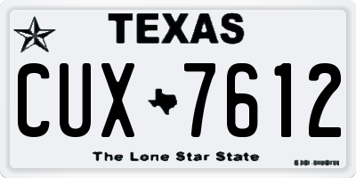 TX license plate CUX7612