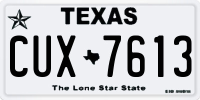 TX license plate CUX7613
