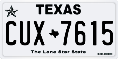 TX license plate CUX7615