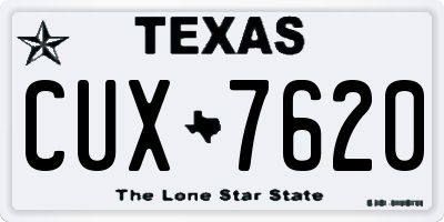 TX license plate CUX7620