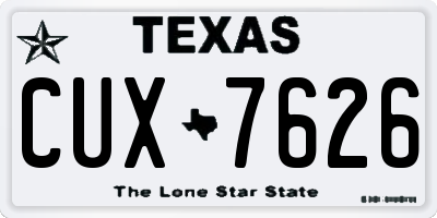 TX license plate CUX7626