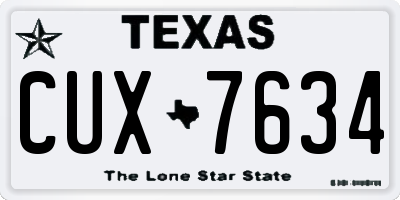 TX license plate CUX7634