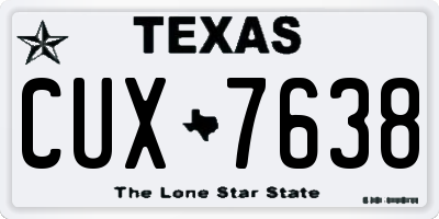 TX license plate CUX7638