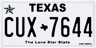 TX license plate CUX7644