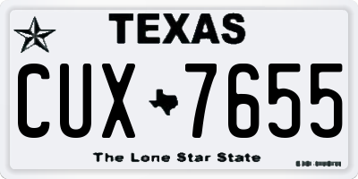TX license plate CUX7655