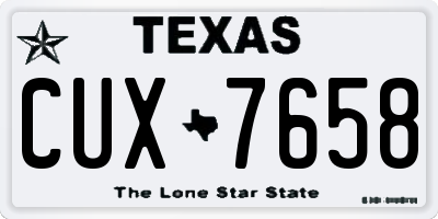 TX license plate CUX7658