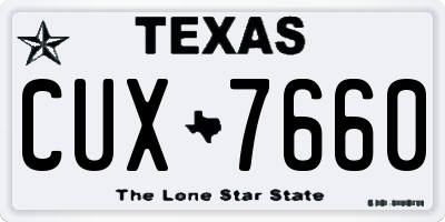 TX license plate CUX7660