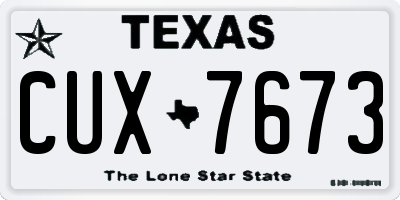TX license plate CUX7673