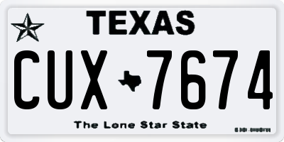 TX license plate CUX7674