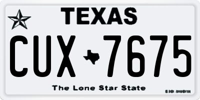 TX license plate CUX7675