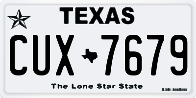 TX license plate CUX7679