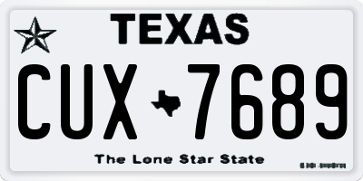 TX license plate CUX7689