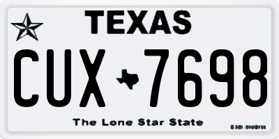 TX license plate CUX7698