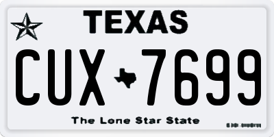 TX license plate CUX7699