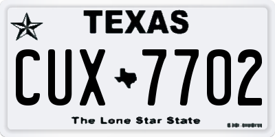 TX license plate CUX7702