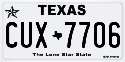 TX license plate CUX7706