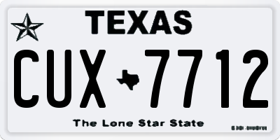 TX license plate CUX7712