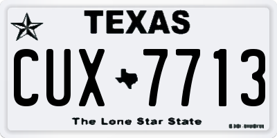 TX license plate CUX7713