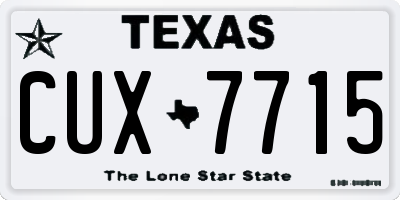 TX license plate CUX7715
