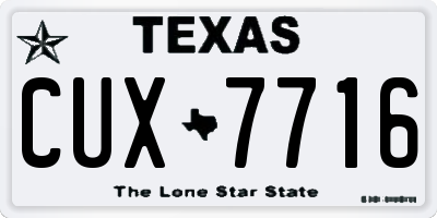 TX license plate CUX7716