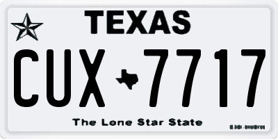TX license plate CUX7717