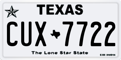 TX license plate CUX7722