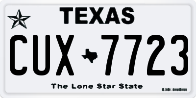 TX license plate CUX7723