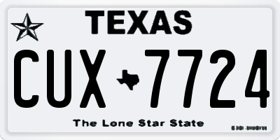 TX license plate CUX7724