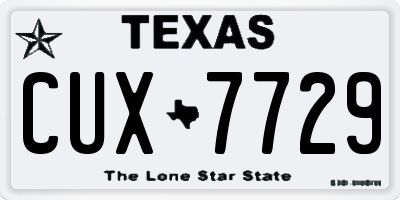 TX license plate CUX7729