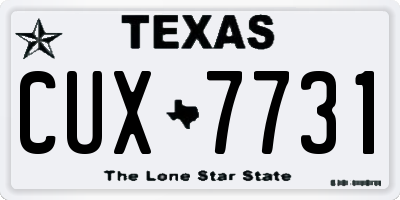 TX license plate CUX7731