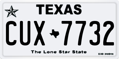 TX license plate CUX7732